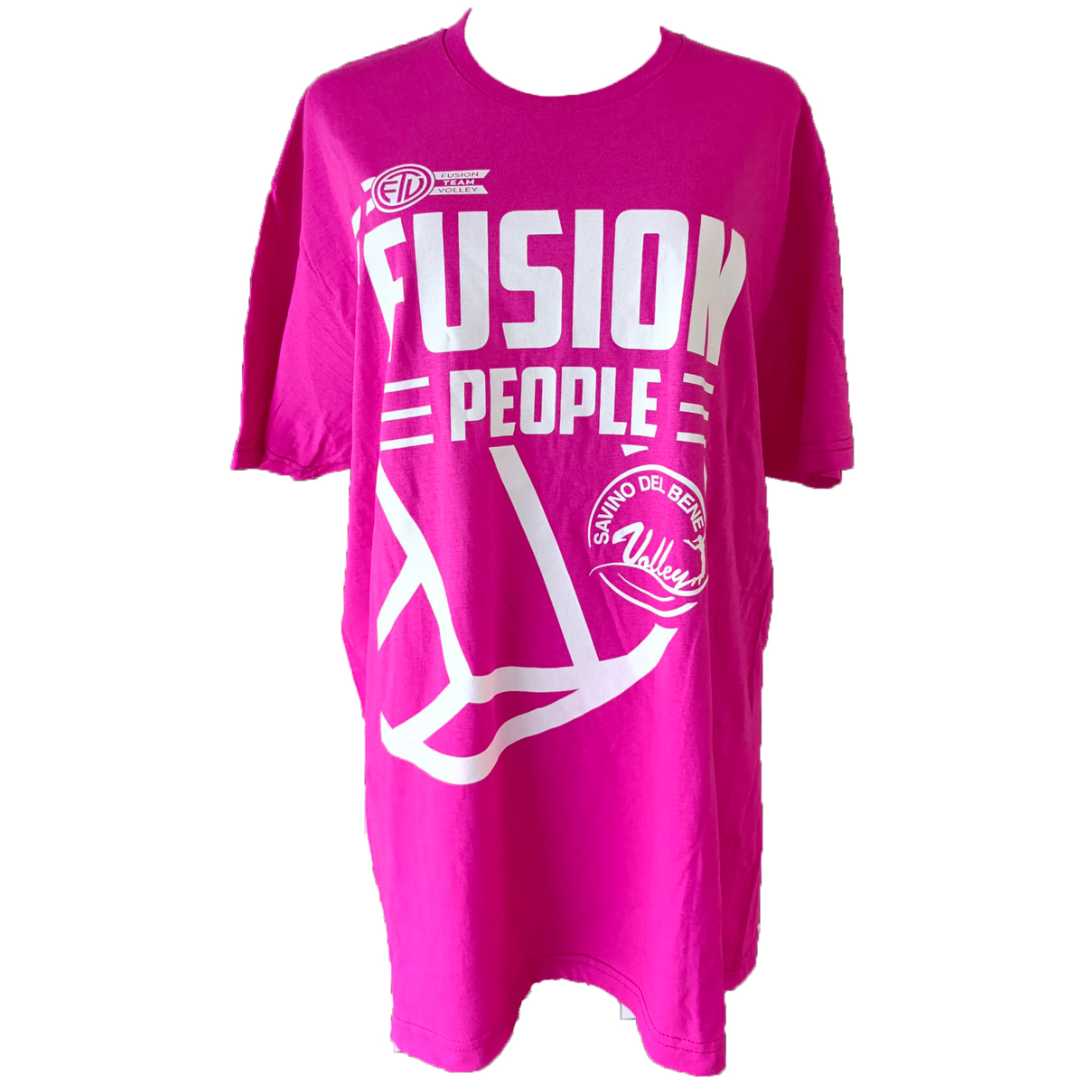 T-SHIRT ALLENAMENTO FUCSIA/BIANCA